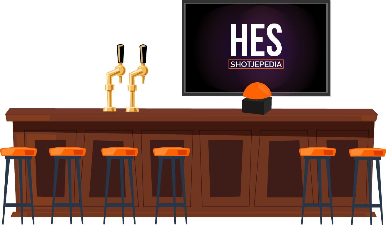 HES Bar met oranje drukknop